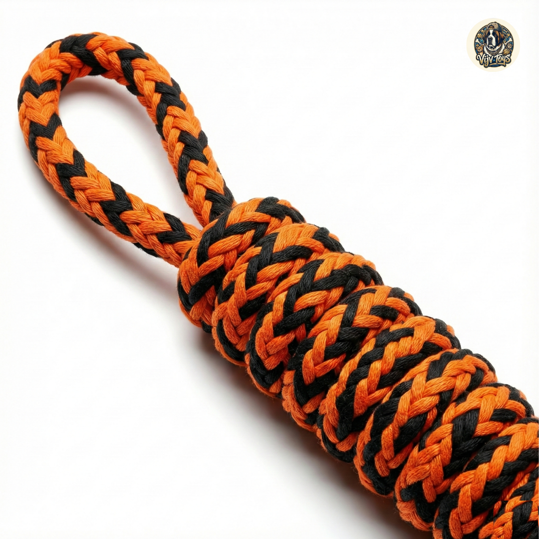 Vijv Toys Dummy Knotted Rope Toy – Soft Chew Toy for Puppies & Small Dogs (8")