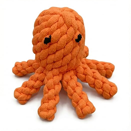 Octopus Cotton Rope Dog Toy | Durable Chew & Tug Toy for Dogs | Strong Braided Rope for Teeth Cleaning & Interactive Play | Safe Pet Rope Toy