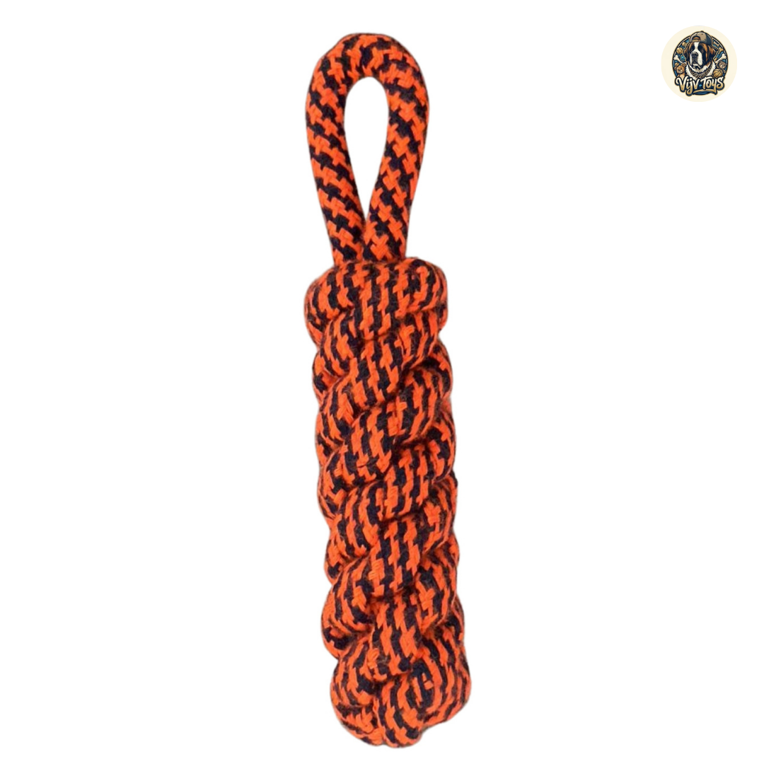 Vijv Toys Dummy Knotted Rope Toy – Soft Chew Toy for Puppies & Small Dogs (8")