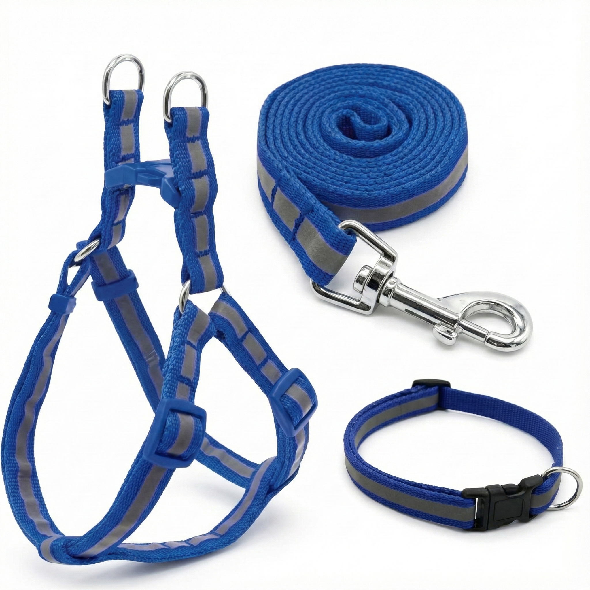 Dog Reflective Harness Combo Set
