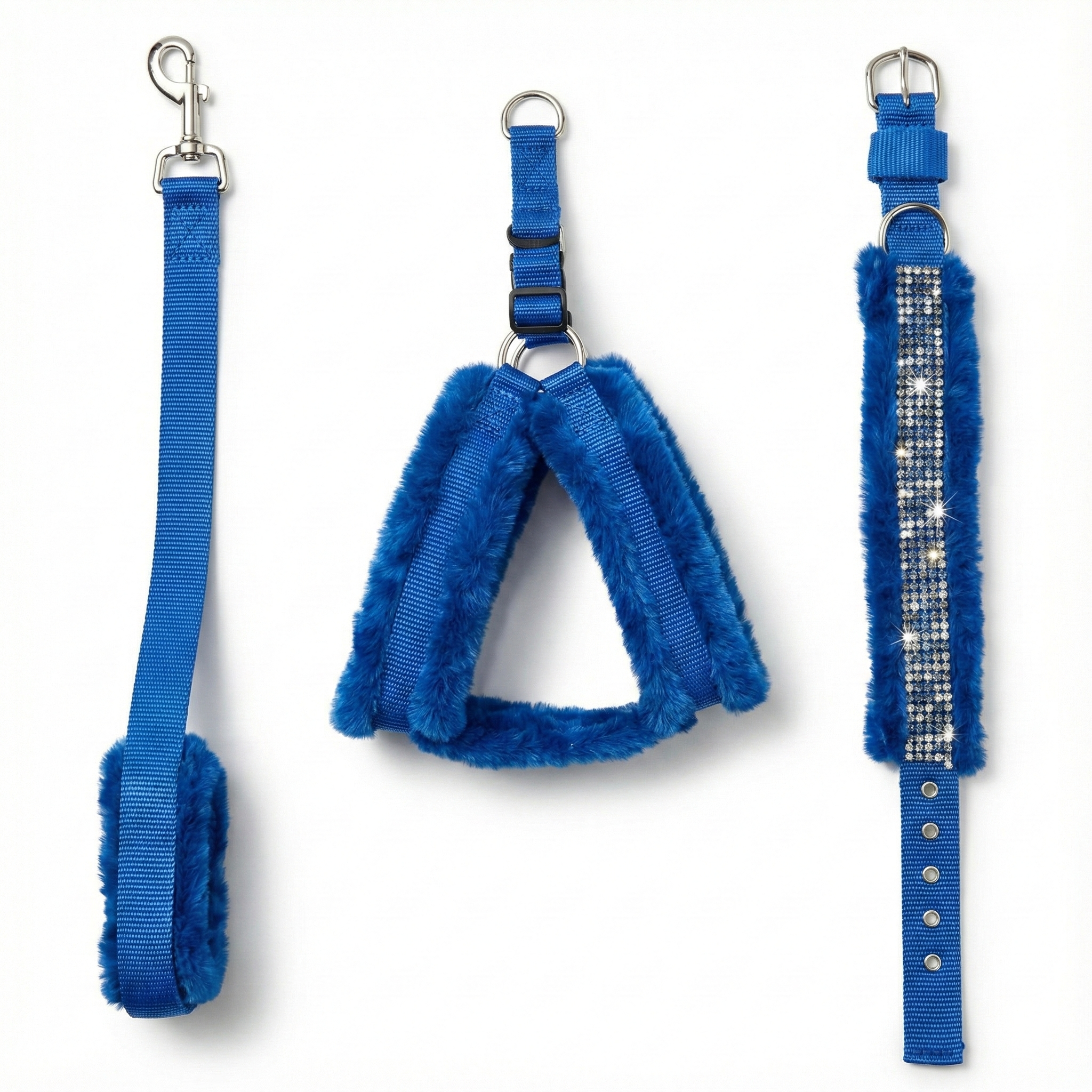 Dog Fur Harness Combo Set