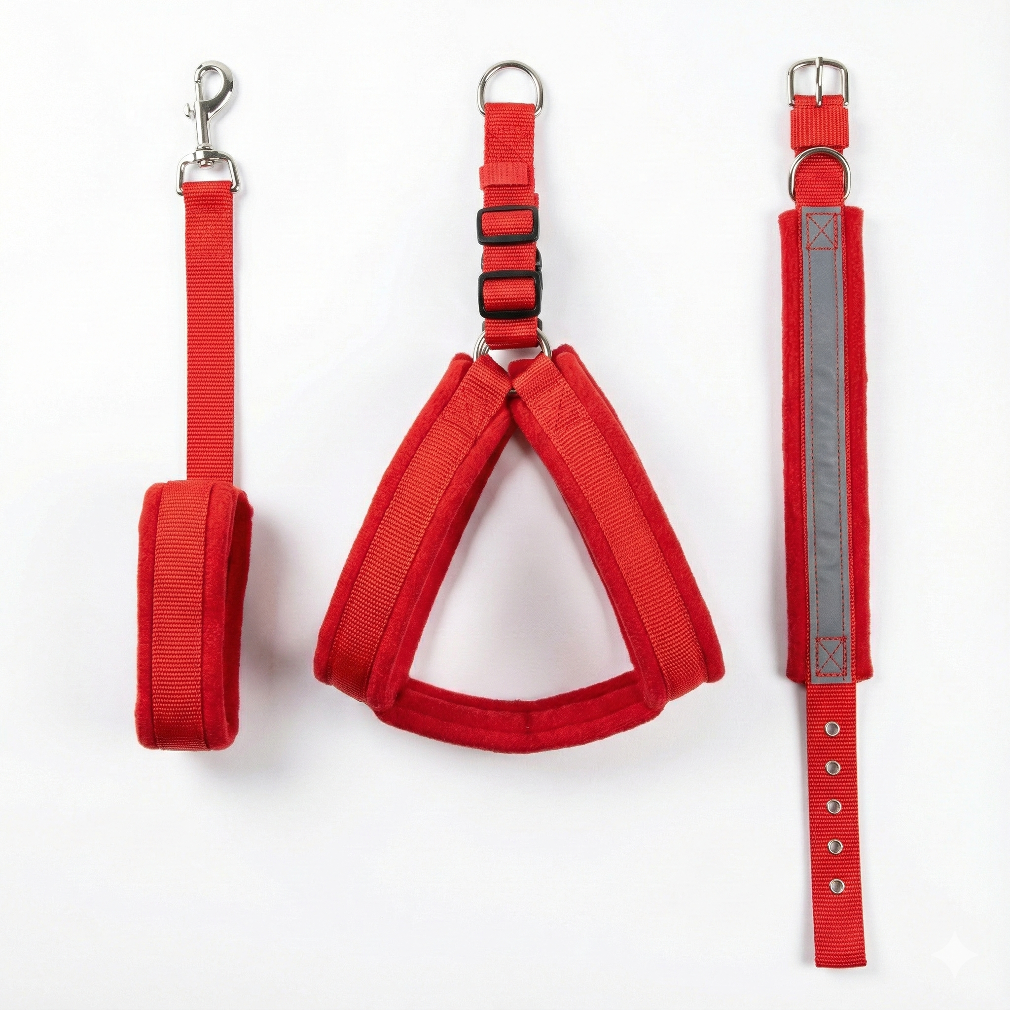 Dog Fur Harness Combo Set