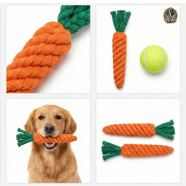 vijv toys carrot rope toy for dogs – durable chew toy for puppies & small dogs(pack of 2) vijv toys carrot rope toy for dogs – durable chew toy for puppies & small dogs(pack of 2)