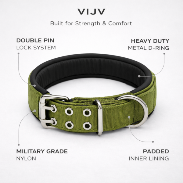 soft padded double pin tactical collar
