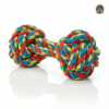 vijv toys dumble ball rope toy – strong chew & fetch toy for dogs (6.5")