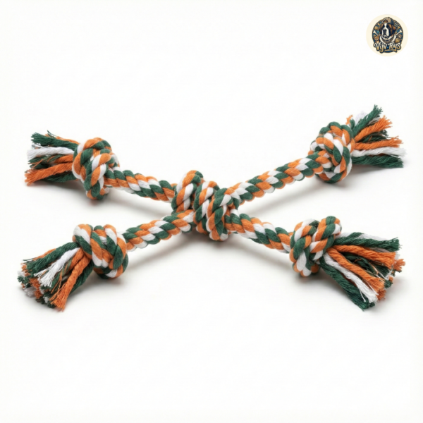 vijv toys 5 knotted rope dog toy – heavy duty tug & chew toy for medium & large dogs
