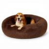 soft & washable pet bed for dogs & cats (m size) | round cushioned dog sleeping bed with raised edges | comfortable, lightweight & durable pet bed for pets