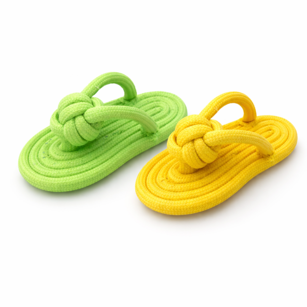 vijv toys slipper rope toy for dogs – cute chew toy for puppies & small dogs (4.5")