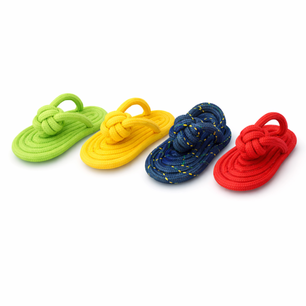 vijv toys slipper rope toy for dogs – cute chew toy for puppies & small dogs (4.5")