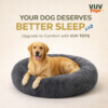 soft & washable pet bed for dogs & cats (m size) | round cushioned dog sleeping bed with raised edges | comfortable, lightweight & durable pet bed for pets