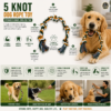 vijv toys 5 knotted rope dog toy – heavy duty tug & chew toy for large dogs