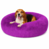 soft & washable pet bed for dogs & cats (m size) | round cushioned dog sleeping bed with raised edges | comfortable, lightweight & durable pet bed for pets