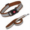 reflective collar & leash button lock set