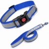 reflective collar & leash button lock set
