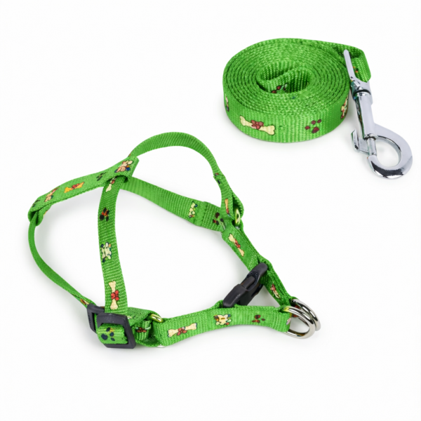 printed puppy collar leash set printed puppy collar leash set