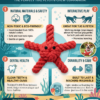 starfish cotton rope dog toy | strong chew & tug toy for dogs | durable braided rope toy for teeth cleaning & play | safe pet chew toy – red starfish cotton rope dog toy | strong chew & tug toy for dogs | durable braided rope toy for teeth cleaning & play | safe pet chew toy – red