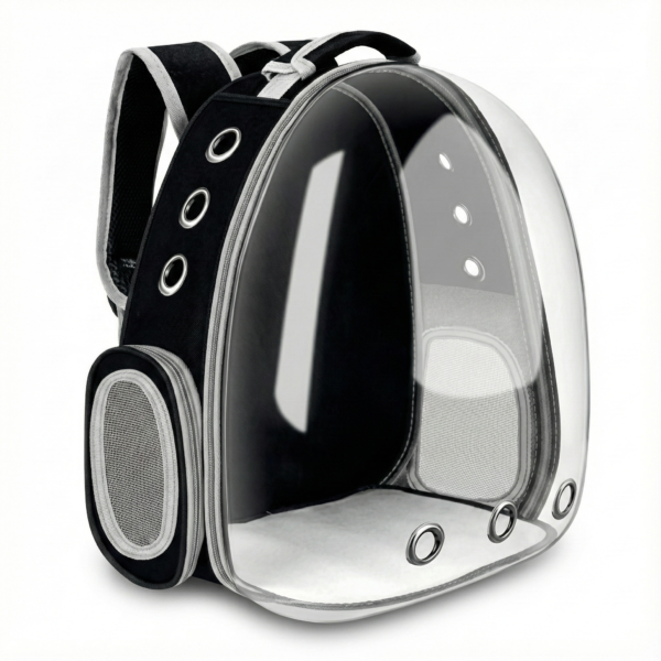 vijv toys transparent pet carry bag – breathable backpack for cats & small dogs