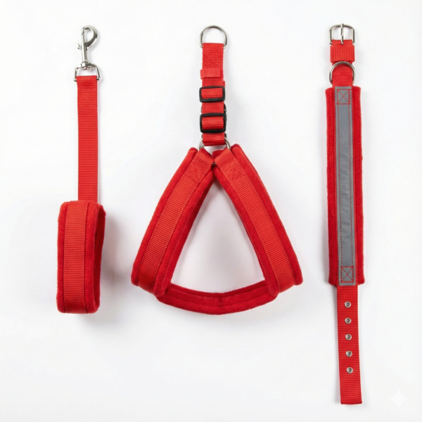 dog fur harness combo set dog fur harness combo set