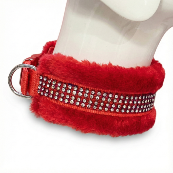 dog soft fur padded collar dog soft fur padded collar