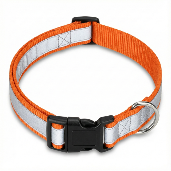 reflective collar – plain buckle