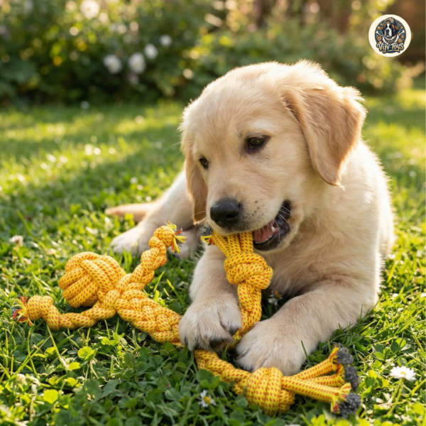 vijv toys gudiya rope toy – fun & durable chew toy for dogs (13")