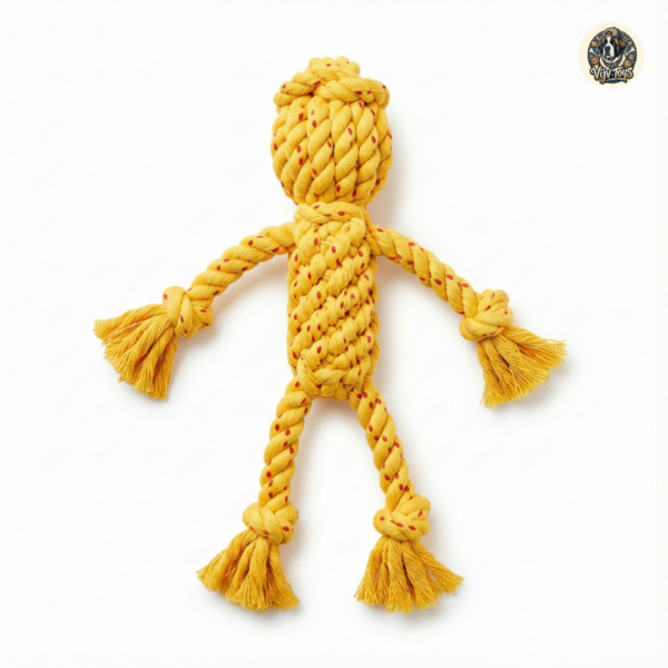 vijv toys gudiya rope toy – fun & durable chew toy for dogs (13")