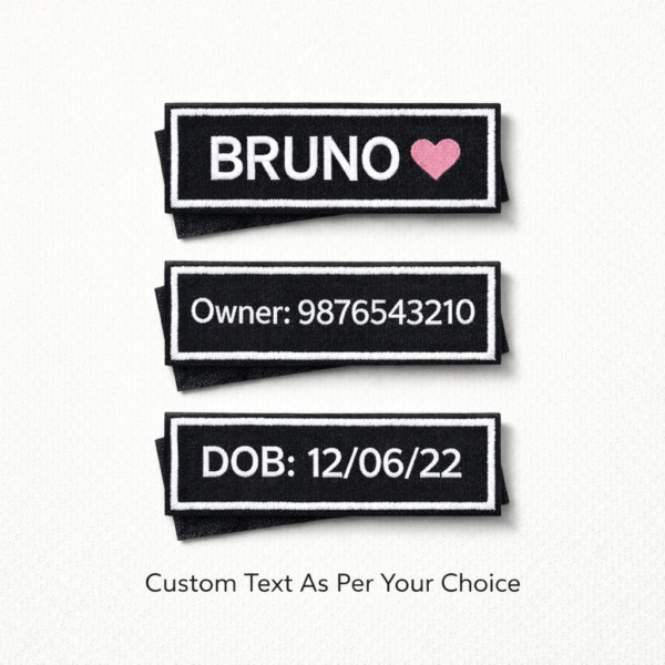 customized pet name velcro patch