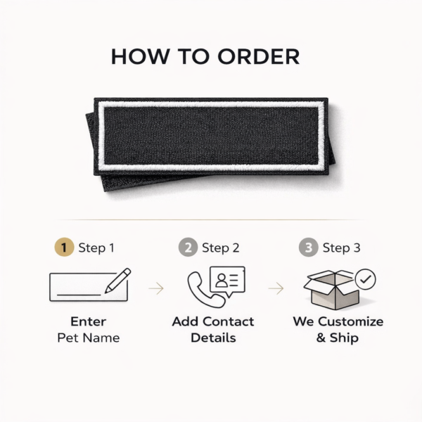 customized pet name velcro patch